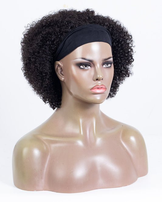 12" Curly Classic Headband Wig Size M - HCF-44