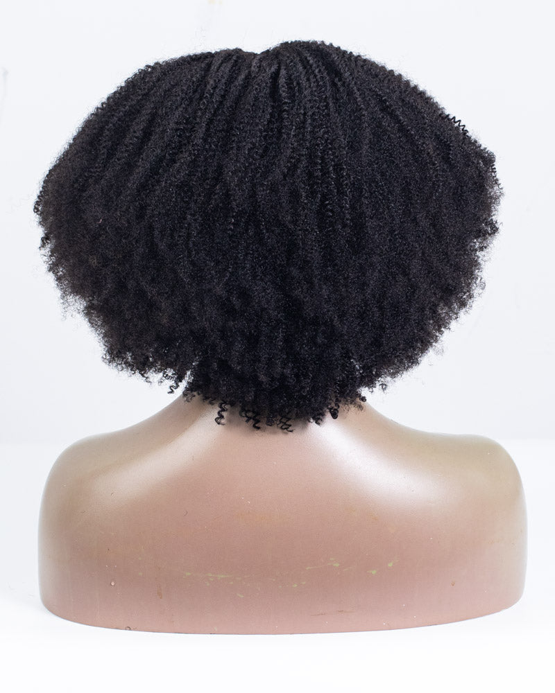 16" Kinky Thinner Parting U-Part Wig Size M - XQC-426