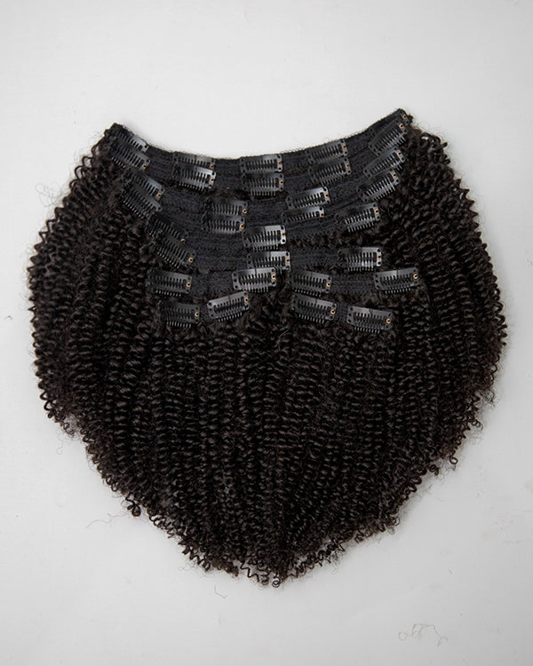 Glam Full Head Set Coily Clip-in Hair Extensions - CCI001