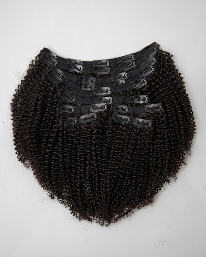 Glam Full Head Set Coily Clip-in Hair Extensions - CCI001