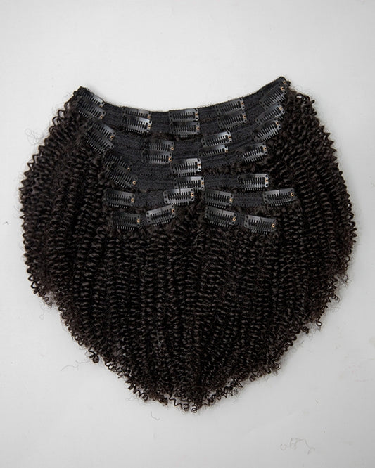 Glam Full Head Set Coily Clip-in Hair Extensions - CCI001