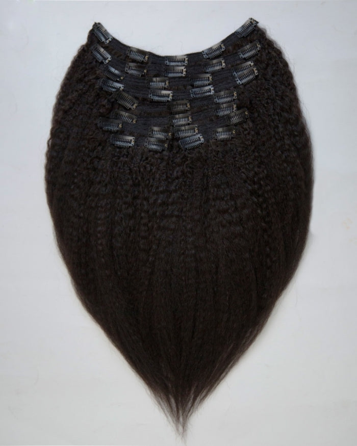 Glam Full Head Set Kinky Blow-out Clip-in Hair Extensions - KBCI001