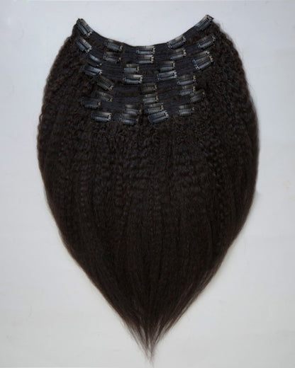 Glam Full Head Set Kinky Blow-out Clip-in Hair Extensions - KBCI001
