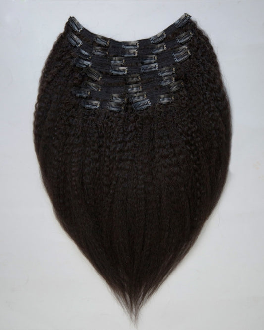 Glam Full Head Set Kinky Blow-out Clip-in Hair Extensions - KBCI001