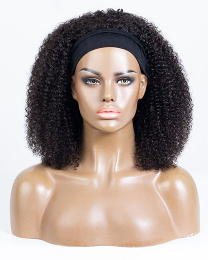 18" Curly Classic Headband Wig Size M - HCF-54