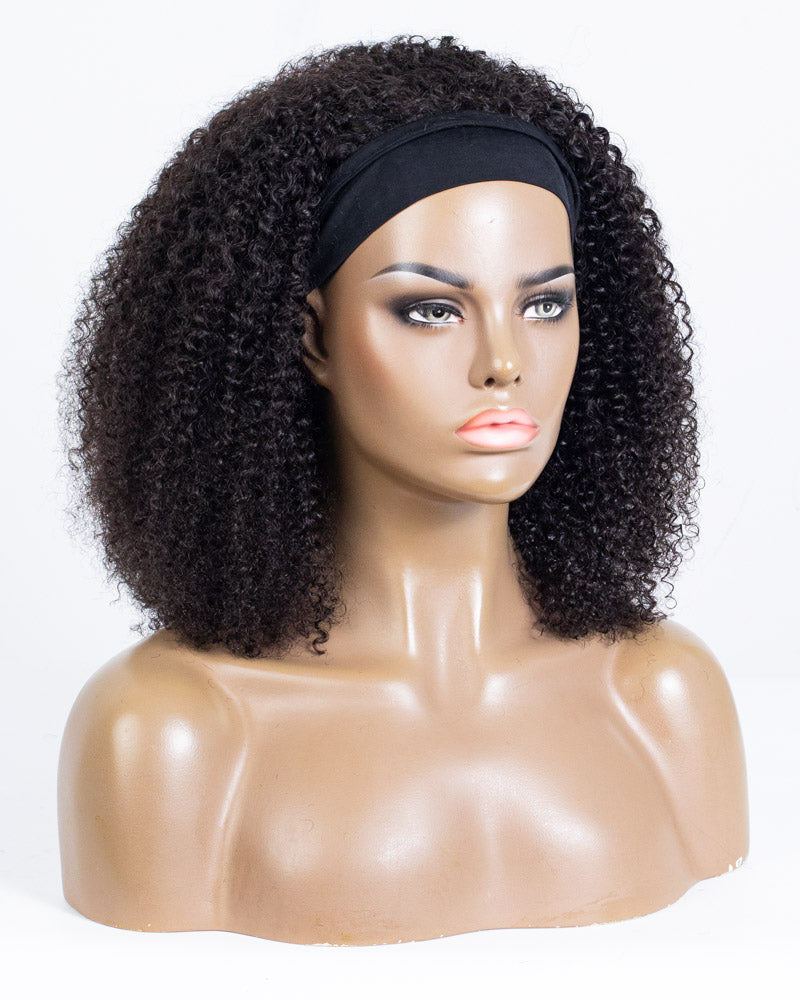 18" Curly Classic Headband Wig Size M - HCF-54