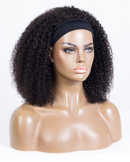 18" Curly Classic Headband Wig Size M - HCF-54