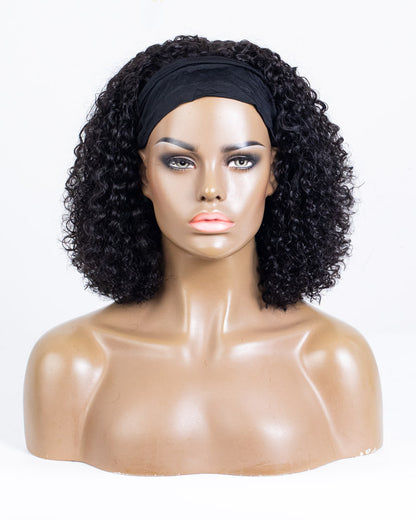 14" Burmese Curly Classic Headband Wig Size S - HCF-55