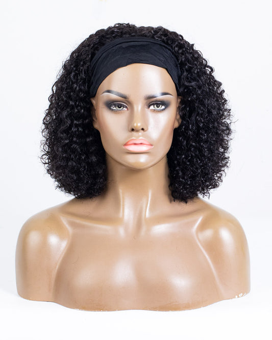 14" Burmese Curly Classic Headband Wig Size S - HCF-55