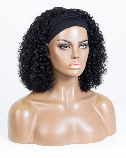 14" Burmese Curly Classic Headband Wig Size S - HCF-55