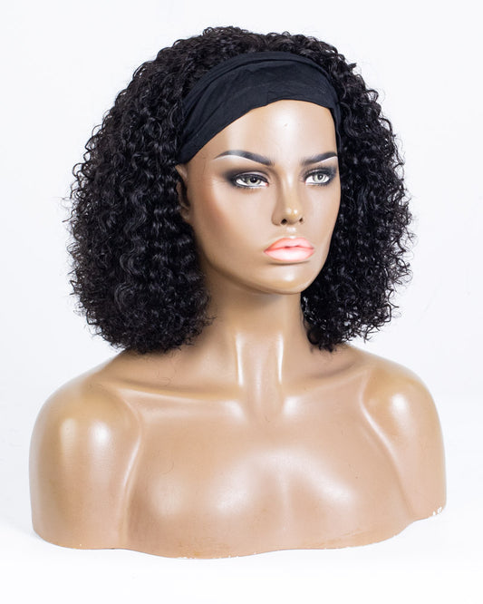 14" Burmese Curly Classic Headband Wig Size S - HCF-55