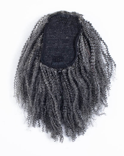 16" Silver Kinky Ponytail - HCK-179