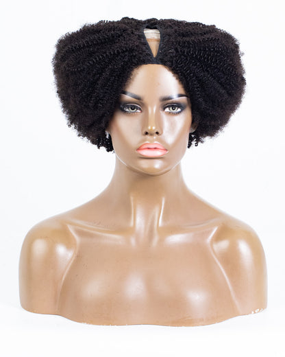 12" Kinky V-part Wig Size S - HCT-140