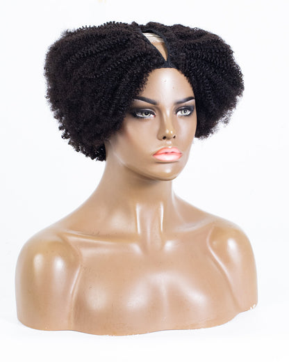 12" Kinky V-part Wig Size S - HCT-140