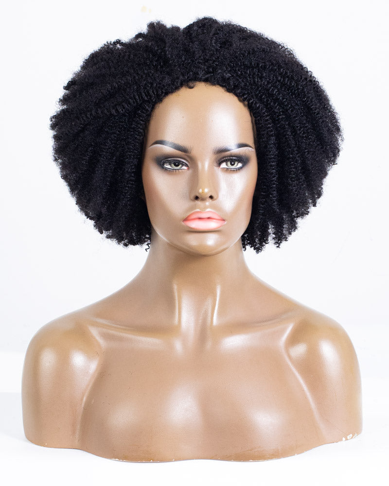 14" Kinky 3 in 1 Half Wig - HCT-185
