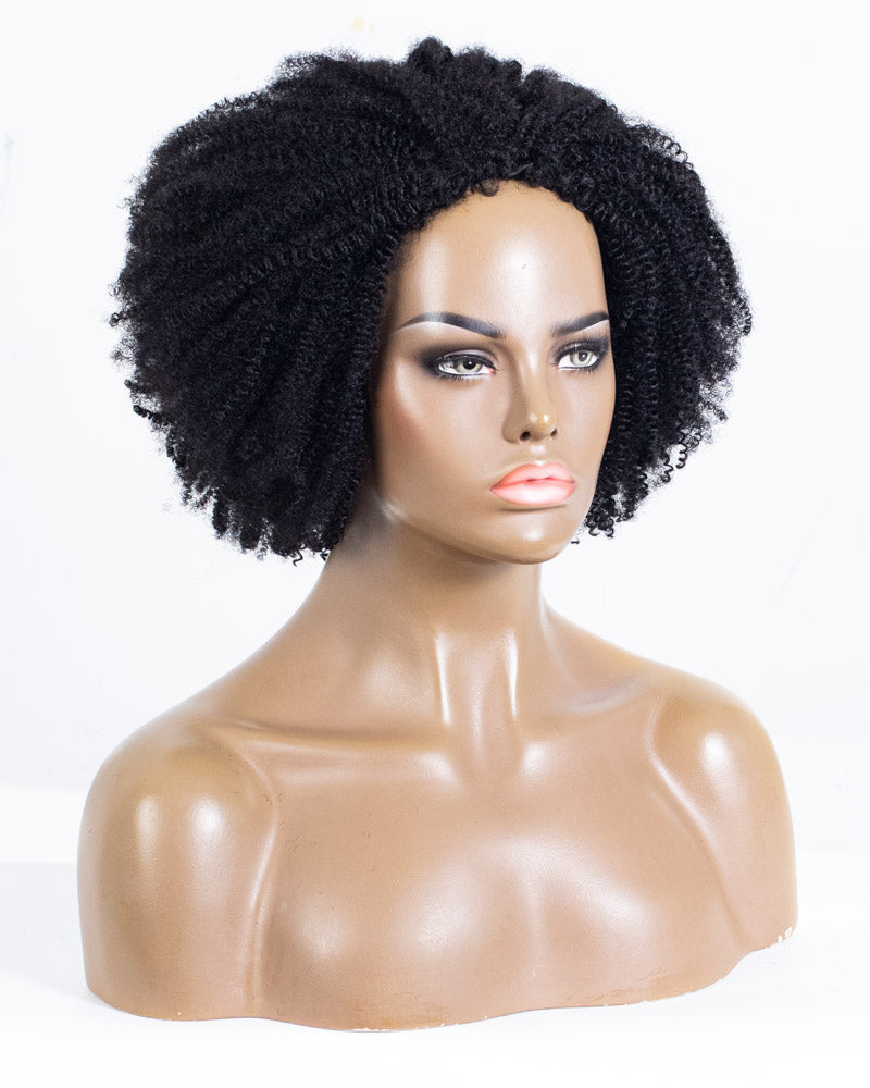 14" Kinky 3 in 1 Half Wig - HCT-185