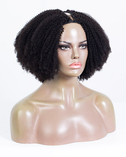 14" Kinky Thinner Parting U-part Wig Size S - HCT-225