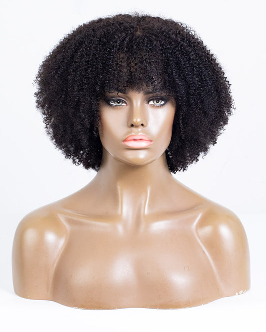 14" Coily Shake N Go Full Wig with Bangs - HCT-231
