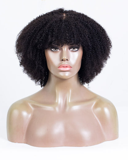 14" Kinky & Coily Shake N Go Full Wig with Bangs - HCT-235
