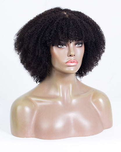 14" Kinky & Coily Shake N Go Full Wig with Bangs - HCT-235