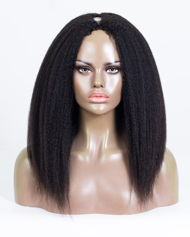 16" Kinky Blow-out Seamless Thin Part Wig - HCT-237