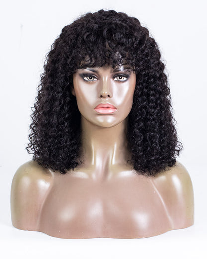 Labor Day Special Offer: 18" Burmerse Curly Lace Closure Wig (4"*4") Size S-HCT-150
