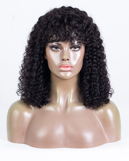 Labor Day Special Offer: 18" Burmerse Curly Lace Closure Wig (4"*4") Size S-HCT-150