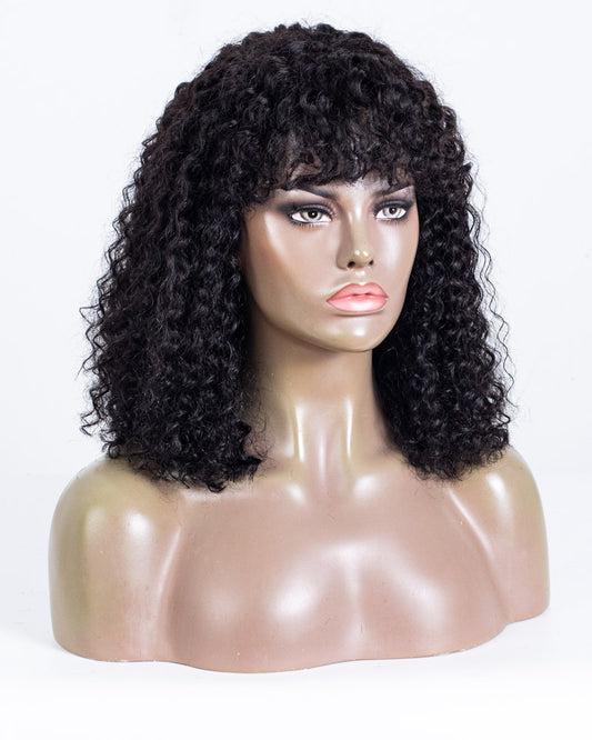 Labor Day Special Offer: 18" Burmerse Curly Lace Closure Wig (4"*4") Size S-HCT-150