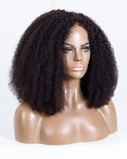 Labor Day Special Offer: 18" Curly Lace Closure Wig (4"*4") Size M-HCT-155