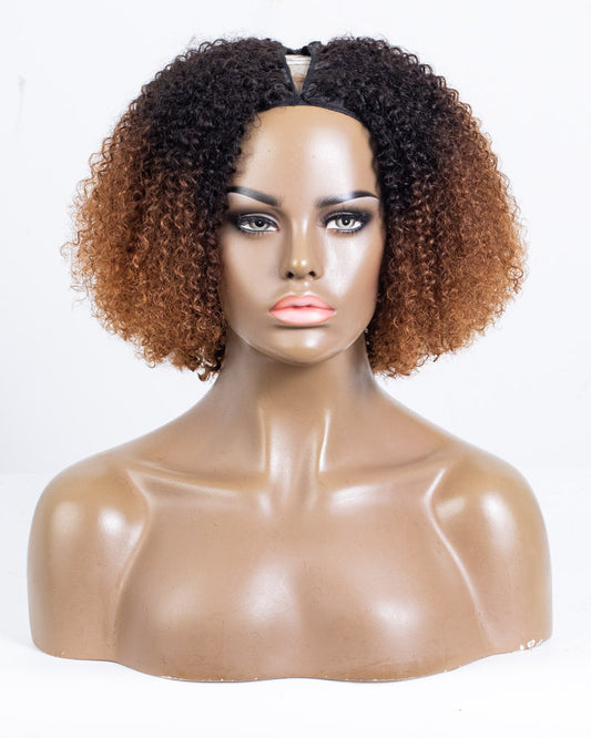 14" Coily  V-part Wig Size S - HCT-201