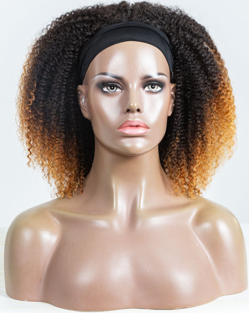 18" Coily Classic Headband Wig Size S - HF-180