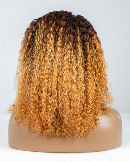 14" Burmese Curly Lace Front Wig (13"*6") Size S-HT-1255