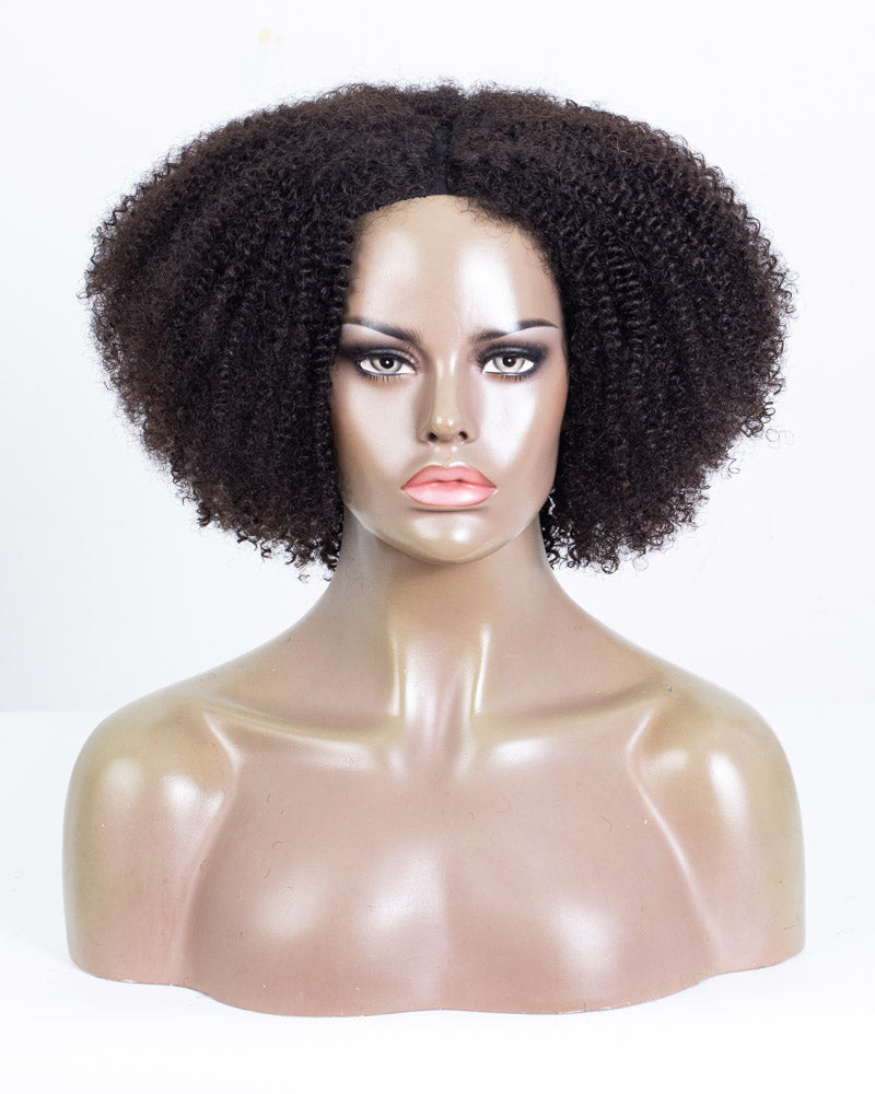 Labor Day Special Offer: 14" Coily Thinner Parting U-part Wig Size M - OHT-005