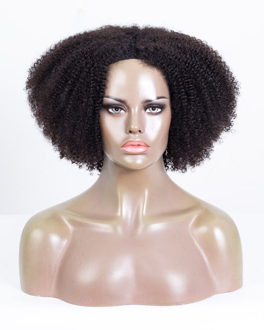Labor Day Special Offer: 14" Coily Thinner Parting U-part Wig Size M - OHT-005