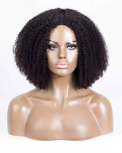 Labor Day Special Offer: 16" Coily Thinner Parting U-part Wig Size S - OHT-008