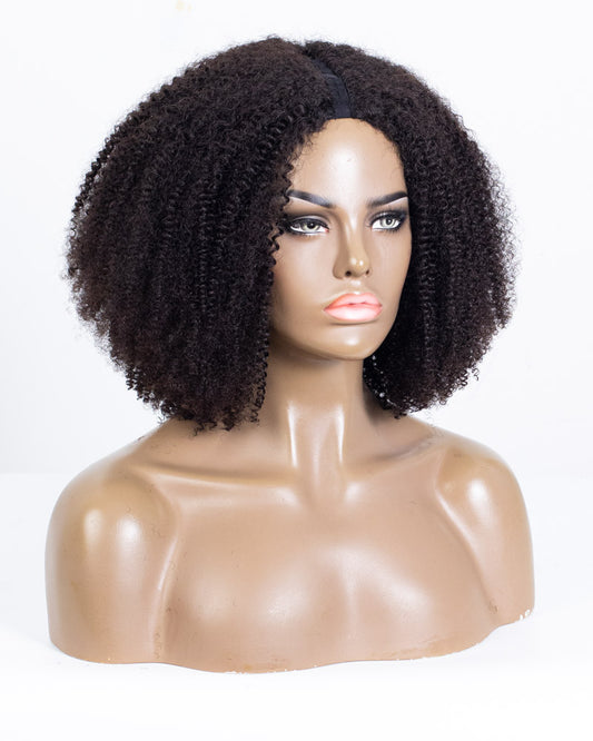 Labor Day Special Offer: 16" Coily Thinner Parting U-part Wig Size S - OHT-008