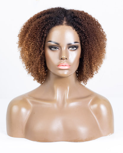 Labor Day Special Offer: 14" Coily Lace Closure Wig (5"*5") Size S - OHT-012