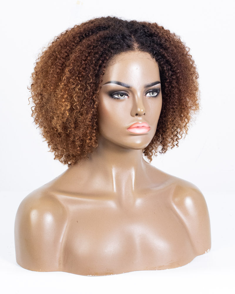 Labor Day Special Offer: 14" Coily Lace Closure Wig (5"*5") Size S - OHT-012