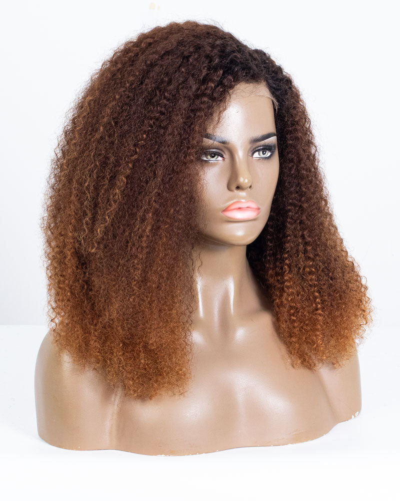 Labor Day Special Offer: 18" Coily Lace Closure Wig (5"*5") Size S - OHT-016