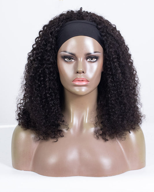 16" Burmese Curly Classic Headband Wig Size S - OHT-034