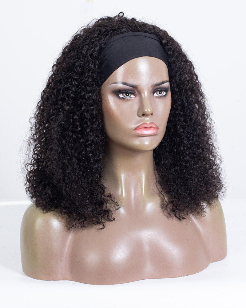 16" Burmese Curly Classic Headband Wig Size S - OHT-034