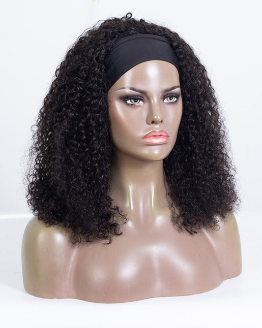 16" Burmese Curly Classic Headband Wig Size S - OHT-034