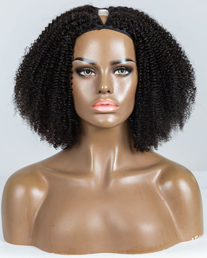16" Coily Thinner Parting U-part Wig Size S - XQC-329
