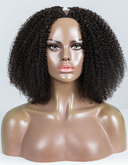 18" Coily Thinner Parting U-part Wig Size M - XQC-330