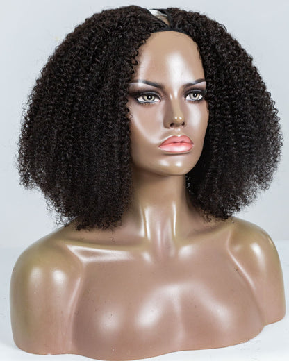 18" Coily Thinner Parting U-part Wig Size M - XQC-330