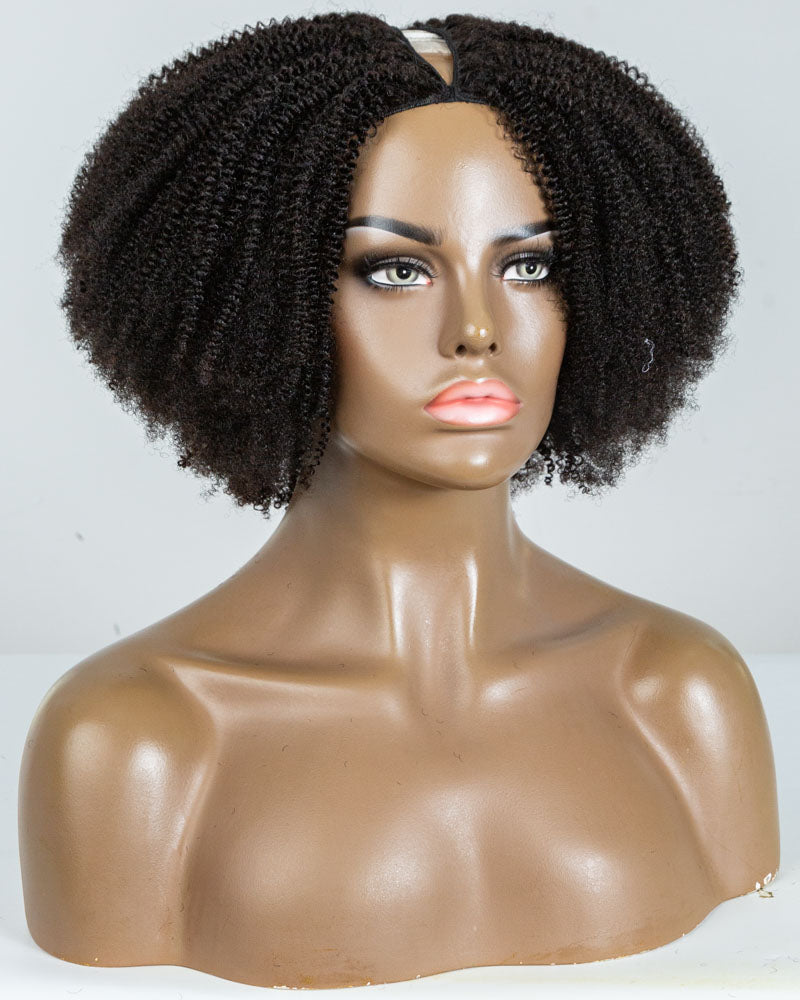 14" Kinky Thinner Parting U-part Wig Size S - XQC-344