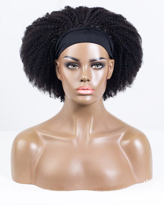 12" Kinky Classic Headband Wig Size M - XQC-375