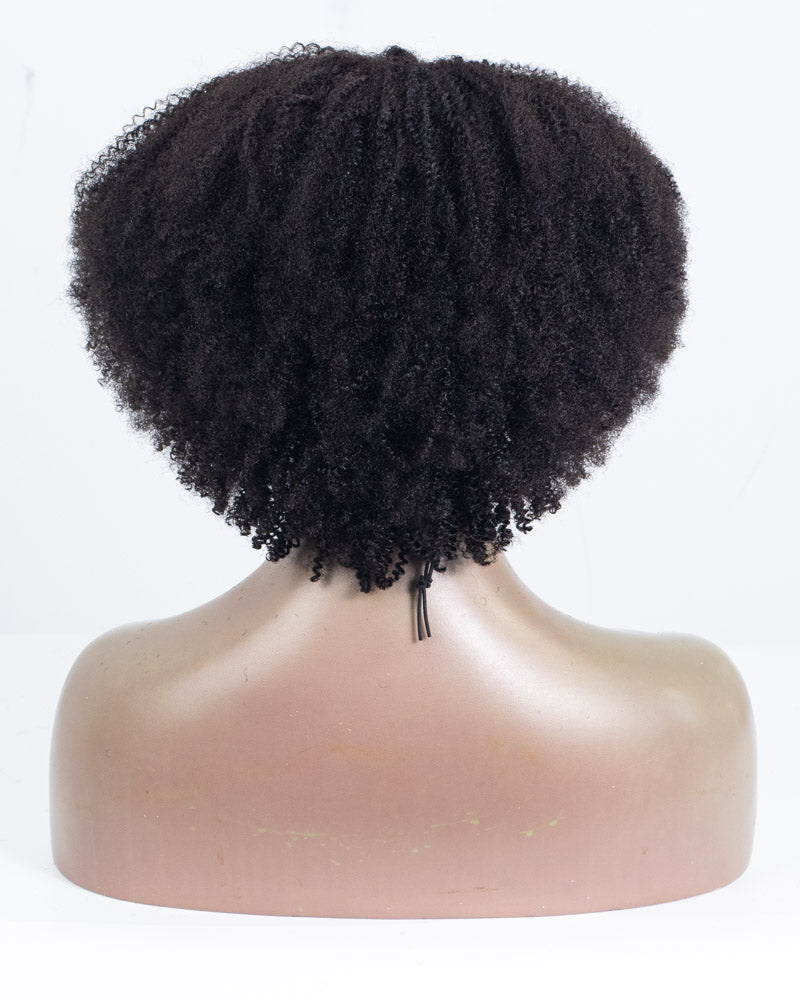 14" Kinky U Lace All in One Half Wig - XQC-413