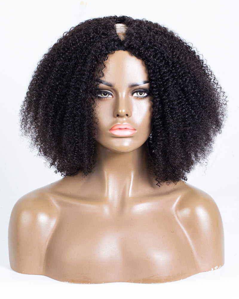 18" Coily Seamless Thin Part Wig - XQC-454