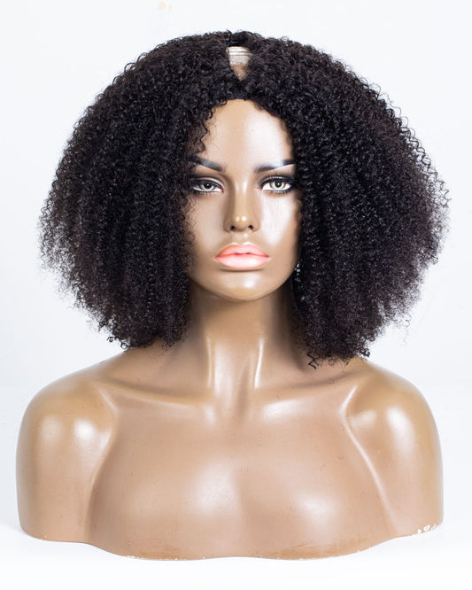 18" Coily Seamless Thin Part Wig - XQC-454